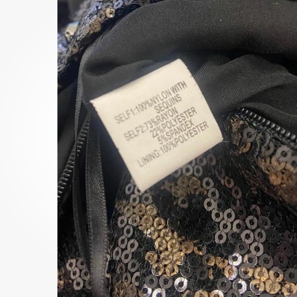 ✨ Kay Unger Black & Gold Embellished Cocktail Dress | Size 4 | NWT ✨ - Picture 5 of 9